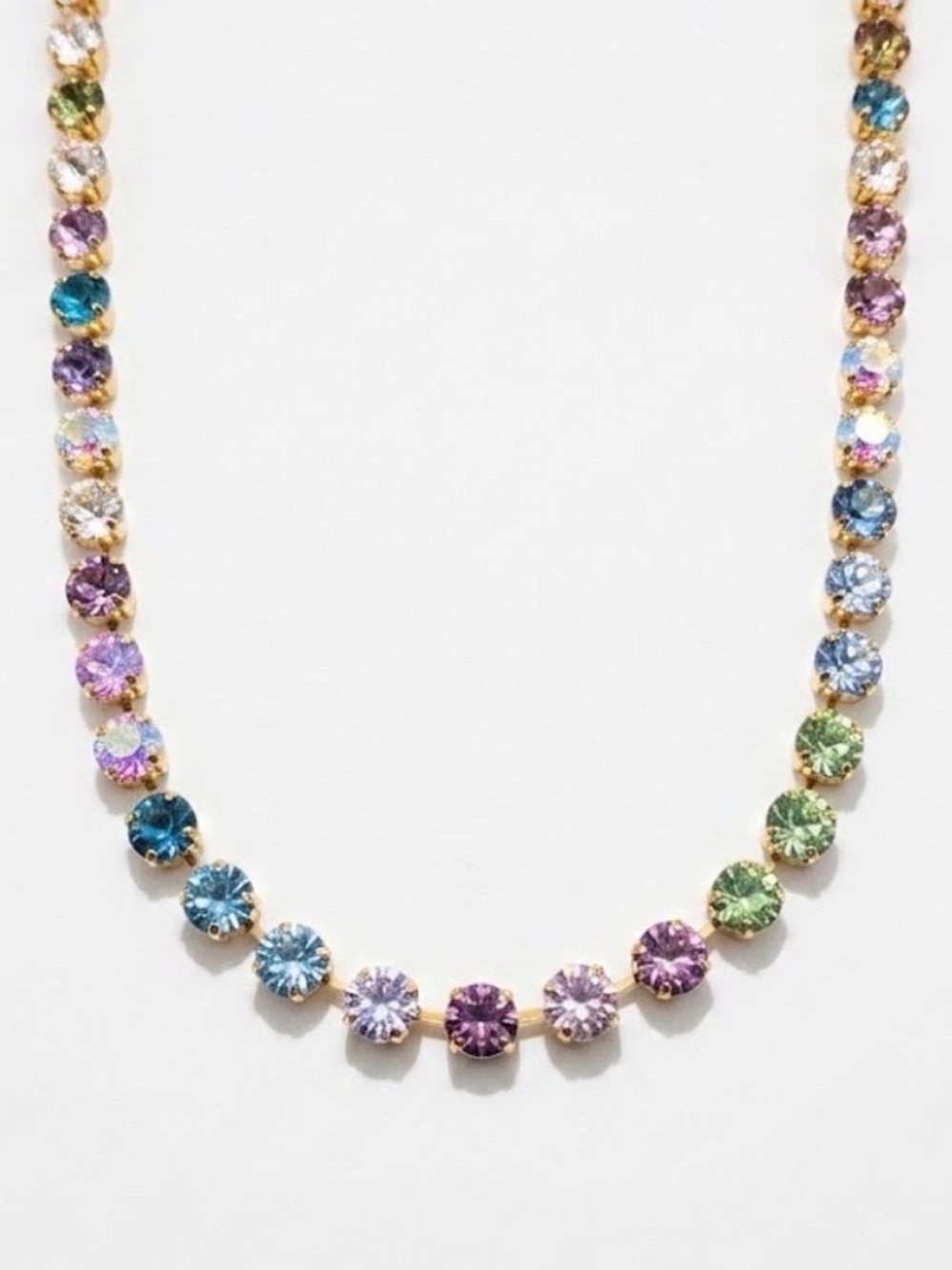 NWT โ๏ธ๐โ๏ธ Piper K Multicolor Glass Stones Crystal Tennis Necklace